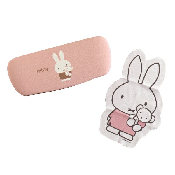 ミッフィー miffy メガネケース＆クロスセット コーラル