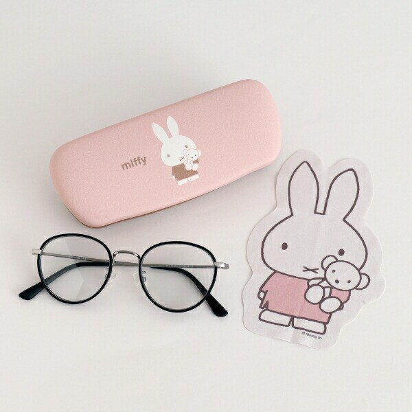 ミッフィー miffy メガネケース＆クロスセット コーラル