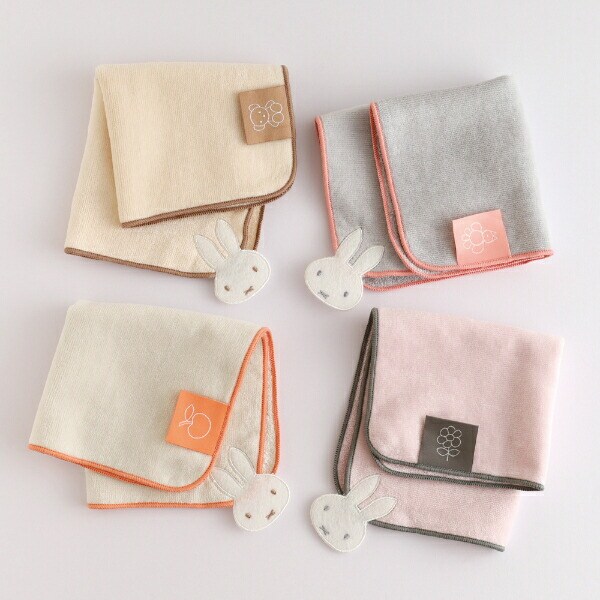 ミッフィー miffy タオルハンカチ コーラル