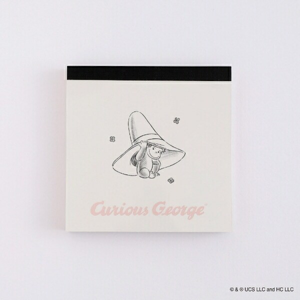 おさるのジョージ メモパッド・スクエア（hat） 文具 日本製