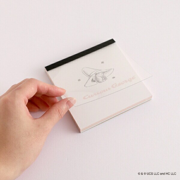 おさるのジョージ メモパッド・スクエア（hat） 文具 日本製