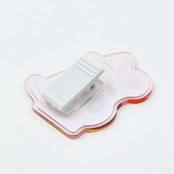 おさるのジョージ アクリルクリップ (ピンク) 文具 日本製