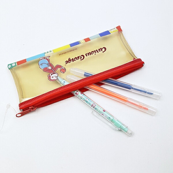 おさるのジョージ PVCペンポーチ (カラフル) 文具 日本製