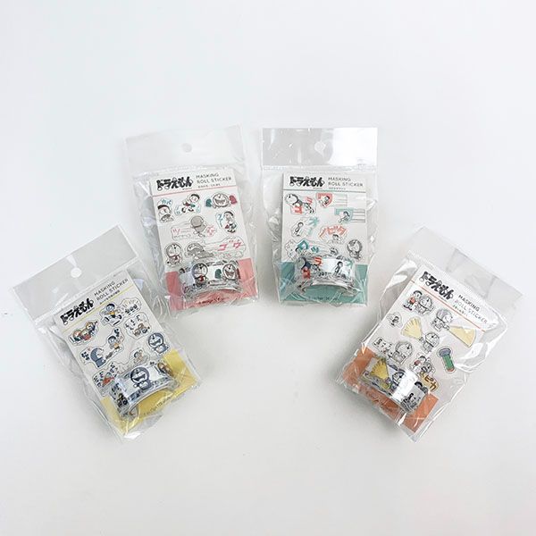 ドラえもん マスキングロールステッカー スモールライト シール ステッカー 手帳 学校 オフィス