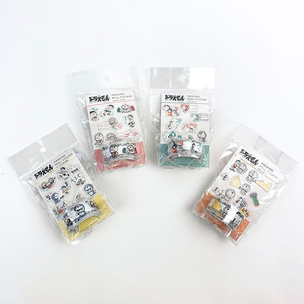 ドラえもん マスキングロールステッカー のろのろ、じたばた シール ステッカー 手帳 学校 オフィス
