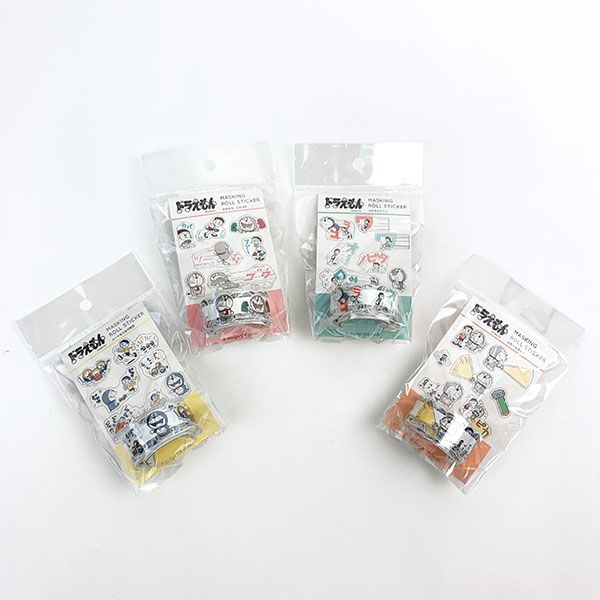 ドラえもん マスキングロールステッカー コエカタマリン シール ステッカー 手帳 学校 オフィス