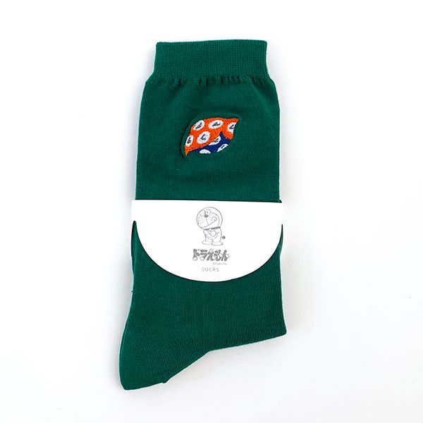 ドラえもん 刺繍靴下 タイムふろしき 緑 靴下 ルーム用品 ソックス