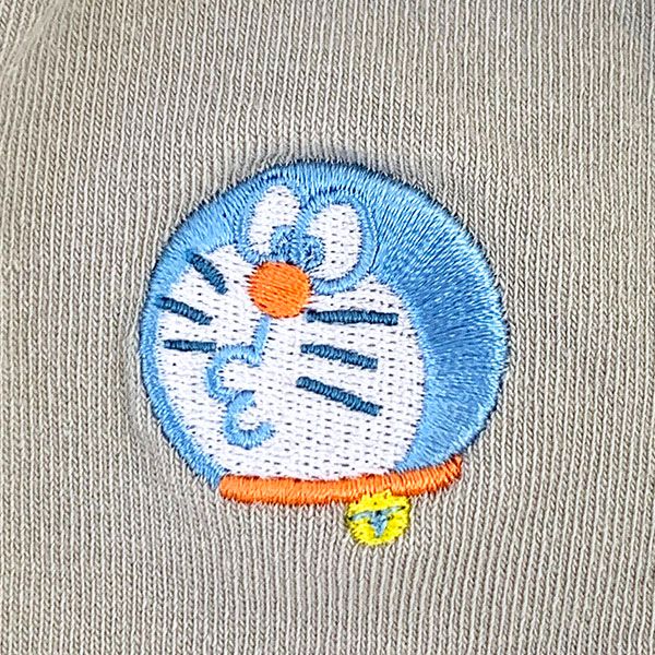 ドラえもん 刺繍靴下 どこでもドア グレー 靴下 ルーム用品 ソックス