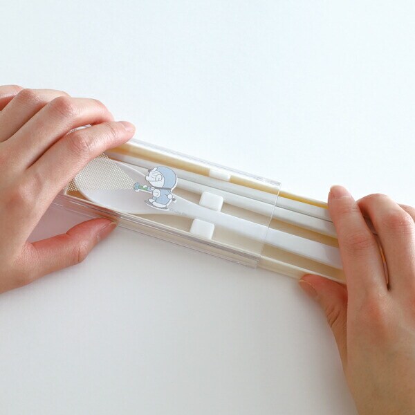 ドラえもん 抗菌箸・スプーンセット スモールライト 箸 カトラリー ランチ キッチン 学校 オフィス