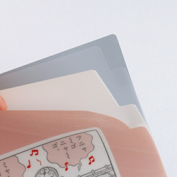 ドラえもん A5ポケットクリアファイル コーラル 文具 日本製