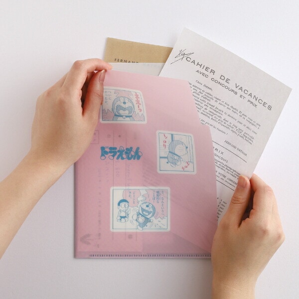 ドラえもん A5ポケットクリアファイル ピンク 文具 日本製