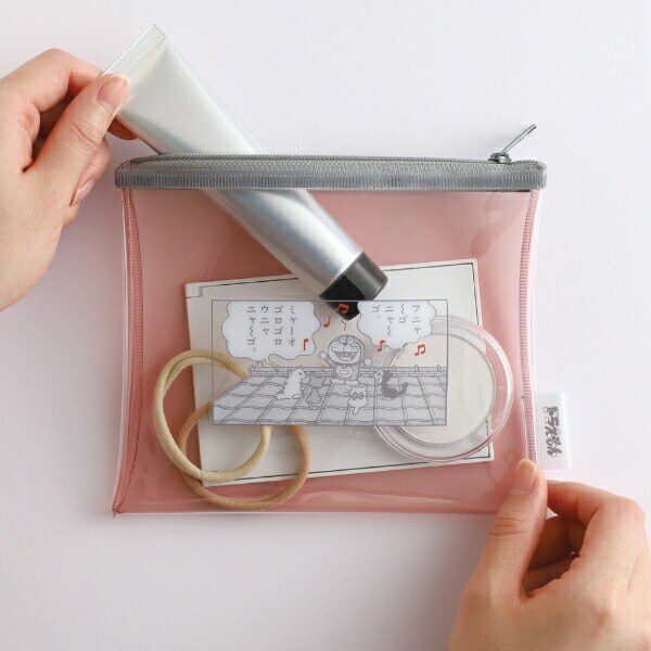 ドラえもん PVCポーチ (コーラル) 日本製