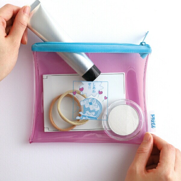 ドラえもん PVCポーチ (ピンク) 日本製