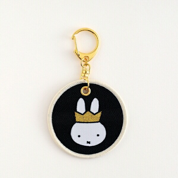 ミッフィー miffy 70th ワッペン キーホルダー(Black) 文具