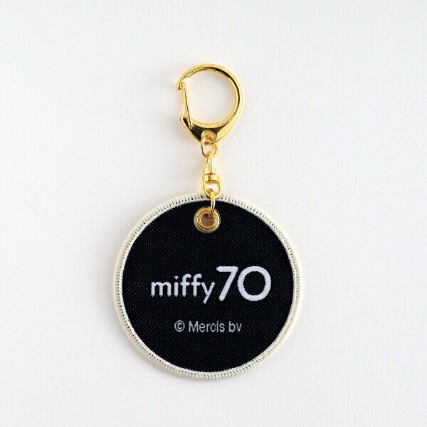ミッフィー miffy 70th ワッペン キーホルダー(Black) 文具