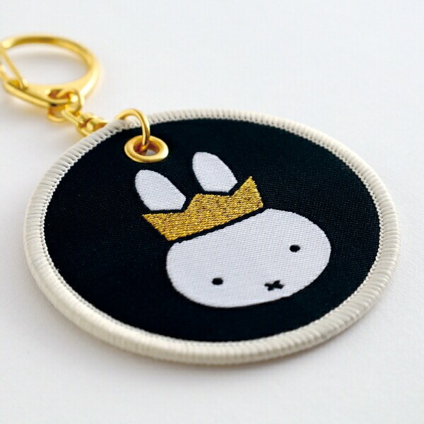 ミッフィー miffy 70th ワッペン キーホルダー(Black) 文具