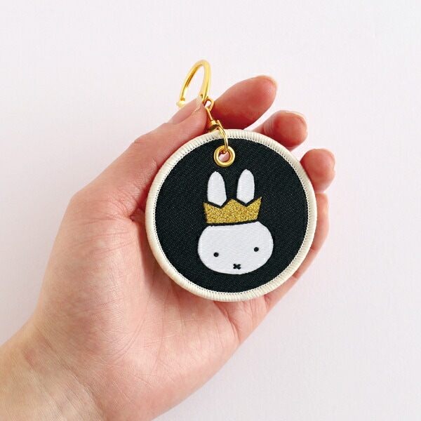 ミッフィー miffy 70th ワッペン キーホルダー(Black) 文具