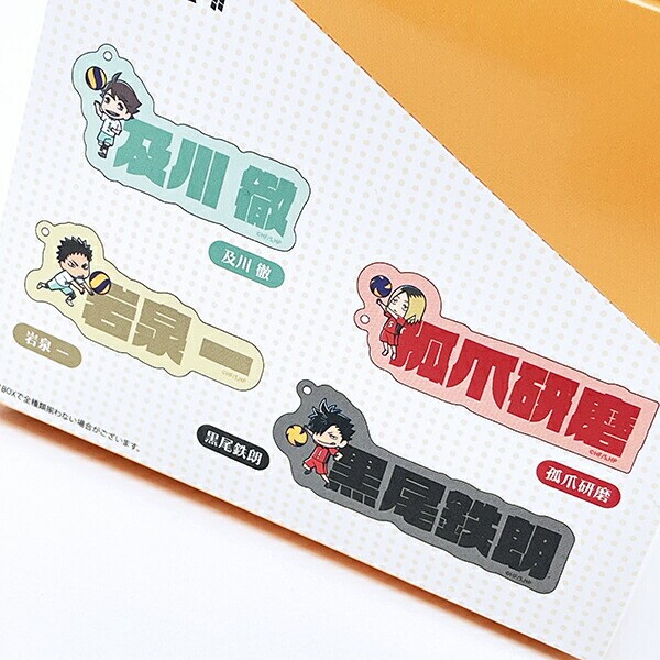 ハイキュー！！ トレーディングアクリルネームブロックキーホルダー 全8種 コンプリートBOX