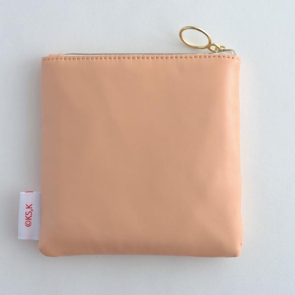 パンどろぼう ボア刺繍ポーチ（ピンク）