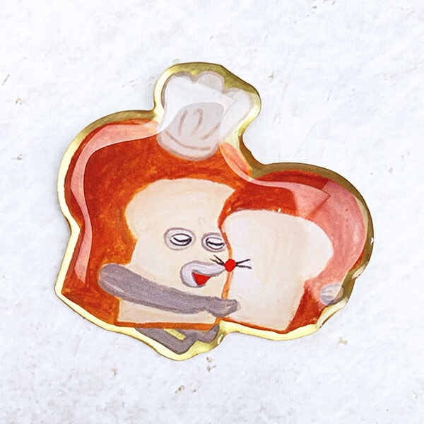 パンどろぼう ピンバッジ (すりすり) バッチ