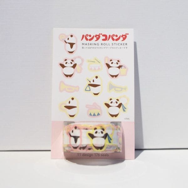 パンダコパンダ マスキングロールステッカー（おんがく） 文房具 オフィス