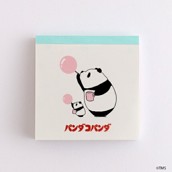 パンダコパンダ メモパッドスクエア(しゃぼんだま) 文具 日本製