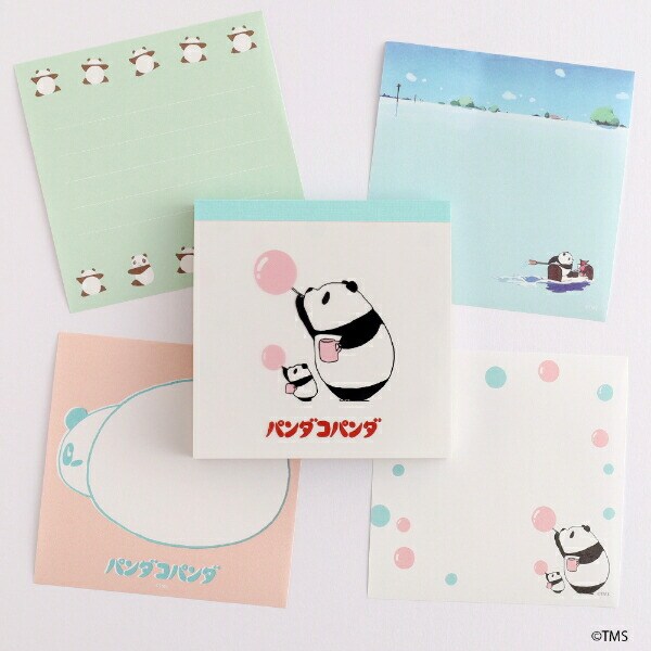 パンダコパンダ メモパッドスクエア(しゃぼんだま) 文具 日本製