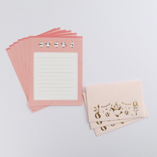 パンダコパンダ 金箔レターセット (サーカス) 文具 日本製