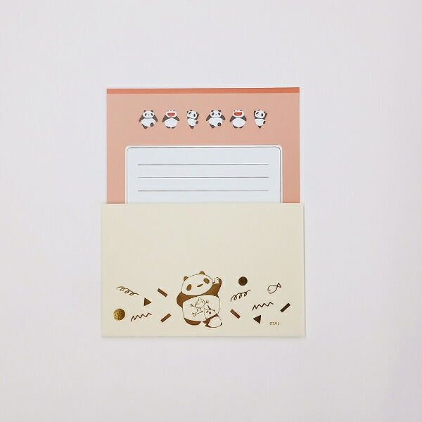 パンダコパンダ 金箔レターセット (らくがき) 文具 日本製