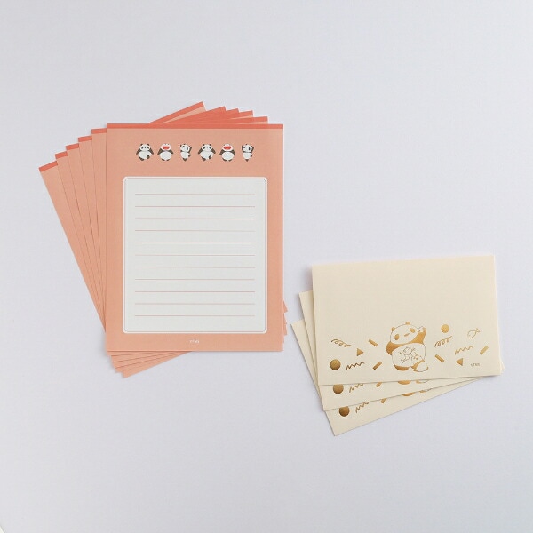 パンダコパンダ 金箔レターセット (らくがき) 文具 日本製