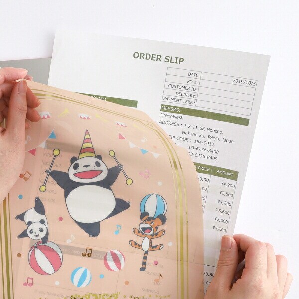 パンダコパンダ A4 ポケットクリアファイル (サーカス) 文具 日本製