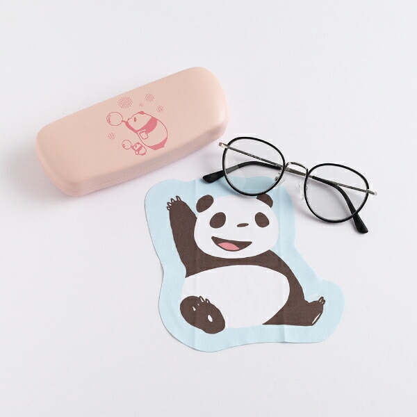 パンダコパンダ メガネケース＆クロスセット (ピンク) 眼鏡ケース