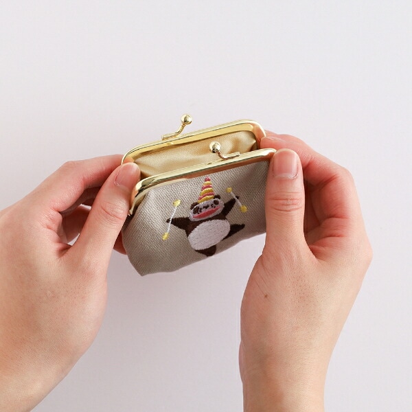 パンダコパンダ 刺繍ミニがま口 (サーカス)