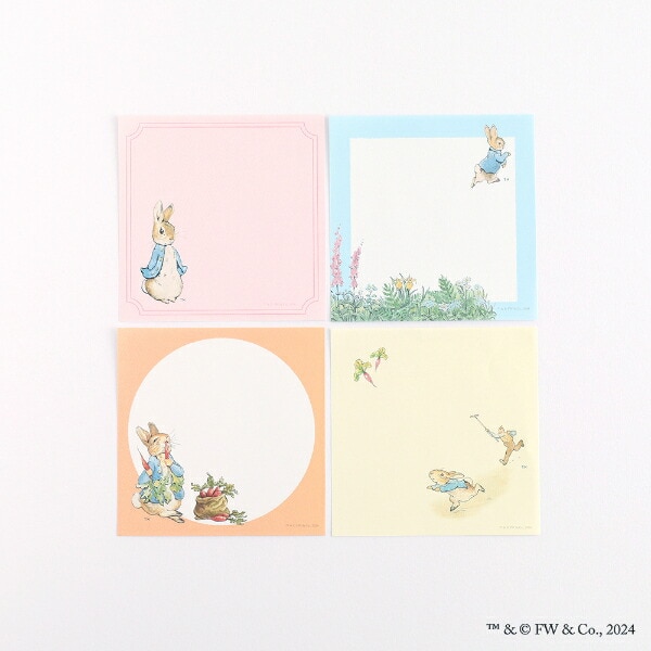 ピーターラビット メモパッド・スクエア（みじたく） 文具 日本製