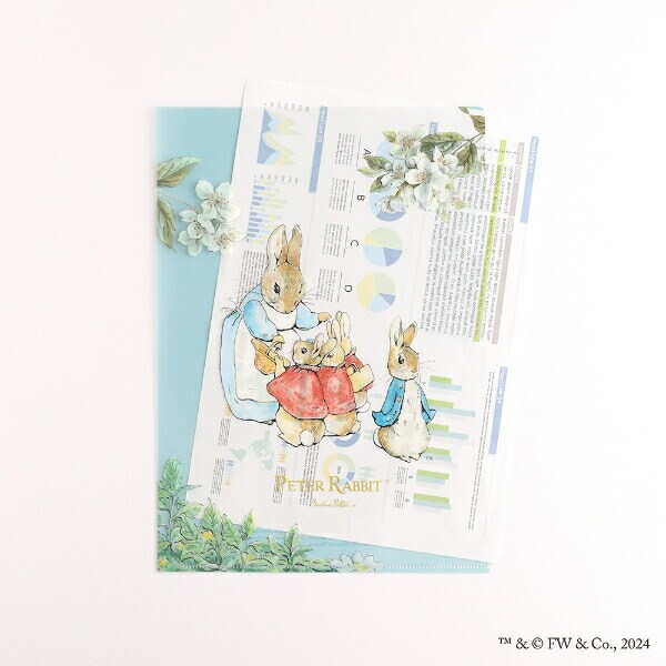 ピーターラビット A4クリアファイル（ブルー） 文具 日本製