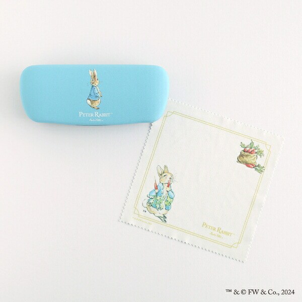 ピーターラビット メガネケース＆クロスセット（ブルー） 文具