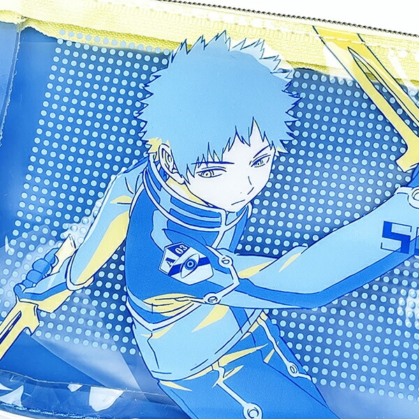 ワールドトリガー 風間蒼也 PVCポーチ (ブルー×イエロー) Mixing Colors