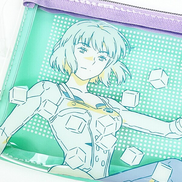 ワールドトリガー 那須玲 PVCポーチ (グリーン×パープル) Mixing Colors