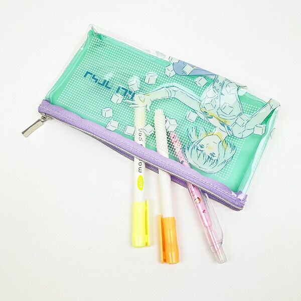 ワールドトリガー 那須玲 PVCポーチ (グリーン×パープル) Mixing Colors