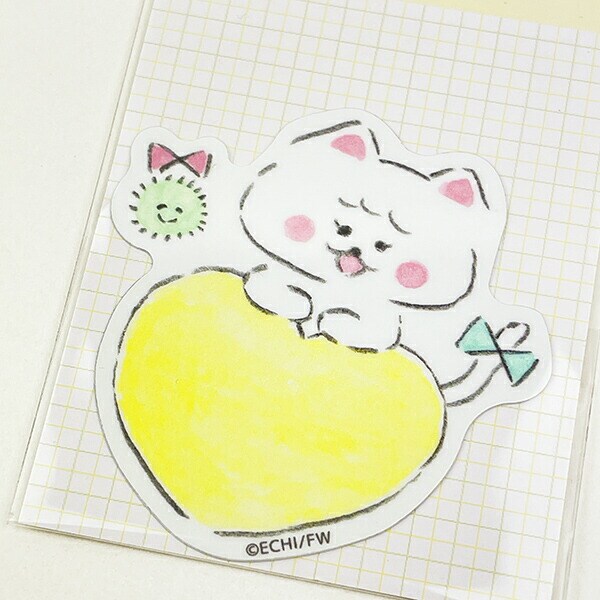 ほわころくらぶ しろころんちゃん ハート ステッカー  文具 シール