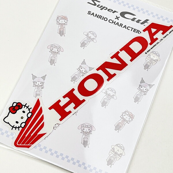 サンリオ ハローキティ×HONDA ビッグサイズステッカー (ロゴ) カー用品 日本製 Sanrio