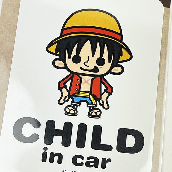 ワンピース ルフィ 「CHILD in CAR」 車用 ステッカー カー用品 日本製