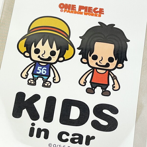 ワンピース ルフィ  「KIDS in CAR」 車用 ステッカー カー用品 日本製