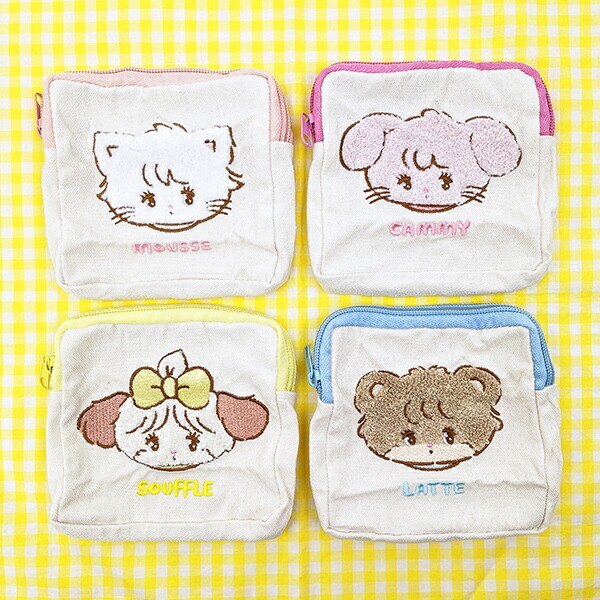 mikko illustrations ミッコ もこもこポーチ 全4種 コンプリートセット ガチャポン