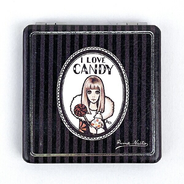 内藤ルネ ミラー サークル キャンディ 鏡 折りたたみミラー ポケット 化粧直し 身だしなみ