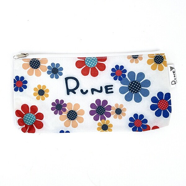 内藤ルネ ペンポーチ サンフラワー ホワイト ペンケース 筆箱 化粧ポーチ