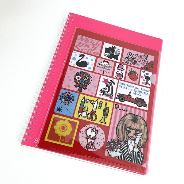 内藤ルネ A5クリアファイル パターン 文具 書類