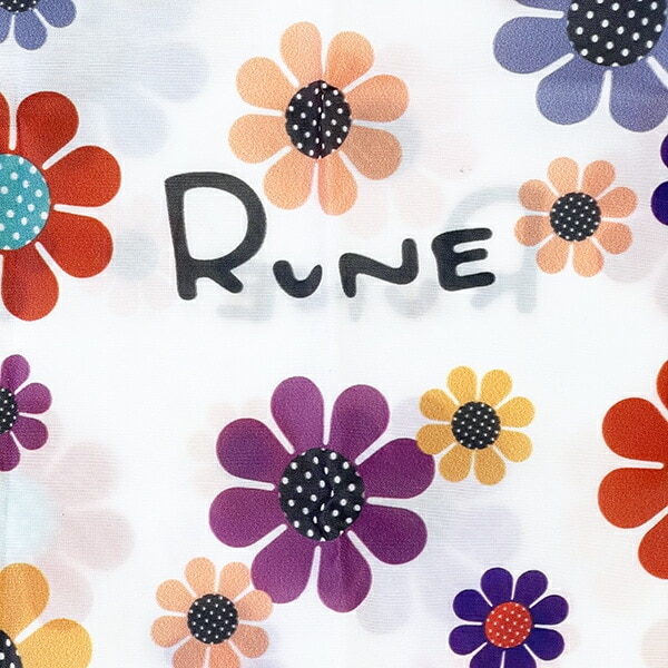 内藤ルネ エコバッグ サンフラワー ホワイト 折りたたみバッグ 買い物袋 マルシェバッグ