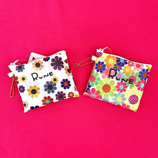 内藤ルネ エコバッグ サンフラワー ホワイト 折りたたみバッグ 買い物袋 マルシェバッグ