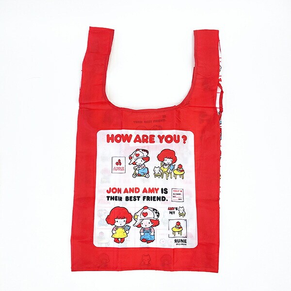 内藤ルネ エコバッグ  L JONANDAMY 折りたたみバッグ 買い物袋 マルシェバッグ